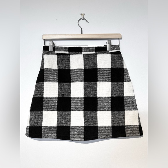 Dresses & Skirts - ⭐️2/$35  NWT Primark plaid a-line mini skirt (black and white)